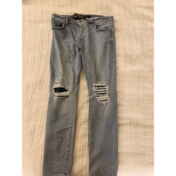 NWT NEUW Iggy Skinny Jeans in Authentic Indigo Distressed Size 36:32 - Picture 1 of 2